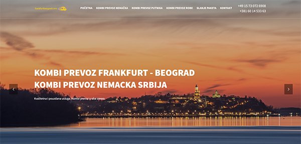 Frankfurt Beograd Kombi Prevoz